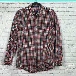 Pendleton Plaid Metro Dress Button down Shirt Large
